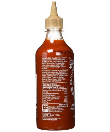 FLYING GOOSE Sriracha Hot Chili Sauce with Extra Garlic - Authentic Thai Brown Cap Seasoning Sauce (455 ml) - Perfect for Spicy Dishes & Marinades - Buy Online on SooperMarket.com