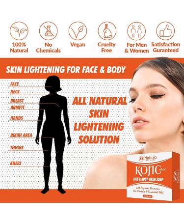 Kojic Acid + Turmeric Soap Bar - Brighten Skin Tone, Even Complexion - 4oz Made in USA - Buy Online on SooperMarket.com