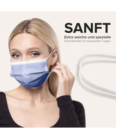 HARD 50 pieces Disposable Face Masks | Made in Germany | Type IIR & CE certified | Breathable Triple Layer - Filtration 99 78% | Elastic Earloops | Mouth Cover - Adults - Rainbow Midnight 50 Piece standard size (17 5 cm x 9 5 cm) Rainbow Midnight - Buy Online on SooperMarket.com