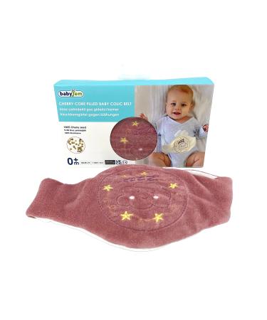Baby Colic and Gas Relief for Newborns -%100 Cherry Seed - Heated Tummy Wrap - Colic Baby Belt for Natural Relief   Soothing and Calming Pink