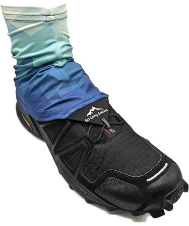 Wapiti Designs Go-Long Gaiters - Trail Running Shoe Gaiters for Running Hiking & Backpacking - Blue S/M - Buy Online on SooperMarket.com