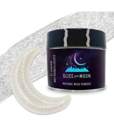 Slice of the Moon | Sparkle White Pearl Natural Mineral Mica Powder, 0.42oz (12g) | for Personal or Professional Use - Epoxy Resin Projects, Nail Polish, Soaps, Bath Bombs, and Art Projects
