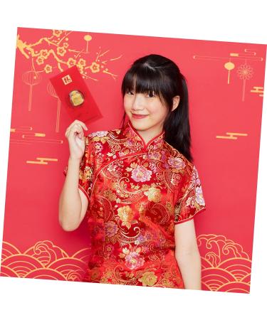 Didiseaon 18 Pcs Red Envelope Wedding Hongbao Lucky Money Envelopes Red Money Packets Chinese Lai See Wedding Gift Card Red Packet for New Year New Year Items Christmas Imitation Gold Leaf - Buy Online on SooperMarket.com