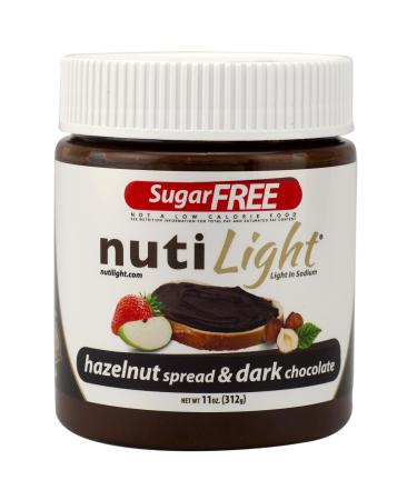 Nutilight Sugar-Free Keto-friendly Hazelnut Spread and Dark Chocolate 11 Ounces (Pack of 1)