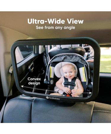 Baby Car Mirror - Safety Back Seat Infant Mirror - Shatterproof Wide View Baby Mirror (Matte Black) - Buy Online on SooperMarket.com