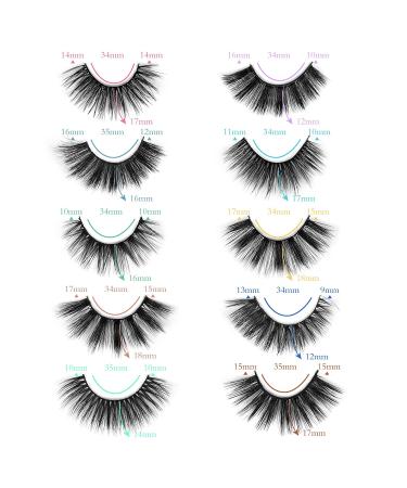 Wholesale Faux Mink Eyelashes - 10 Styles, 60 Pairs, 3D Lashes in Portable Boxes - Buy Online on SooperMarket.com