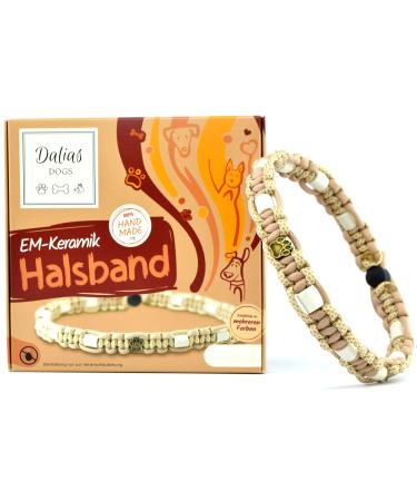 EM ceramic collar for dogs & cats - made to measure EM band original US paracord (51-60 cm beige) 51-60 cm beige