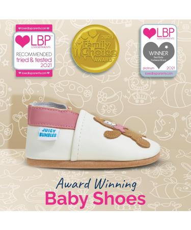 Soft Sole Baby Shoes for Girls and Boys | Leather Toddler Walking Shoes 12-18 Months Pink Teddy - Buy Online on SooperMarket.com