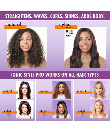 Instyler Pro Hair Straightener  2 in 1 Ceramic Flat Iron Hair Straightener & Hot Brush for Added Volume and Waves  Auto Safety Shut Off  Cool Touch Bristles  Multiple Heat Settings As Seen on TV - Buy Online on SooperMarket.com