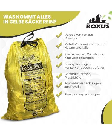 130 Pack Yellow Recyclable Garbage Bags - 90L Eco-Friendly Waste Disposal Solutions - Buy Online on SooperMarket.com