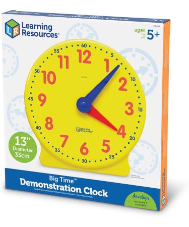 Buy Learning Resources Big Time Learning 12-Hour Learning Clock - Educational Toys for Kids - International Shipping Available - Buy Online on SooperMarket.com