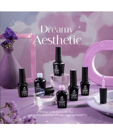 Beetles Gel Nail Polish Set - 6 Glitter Colors - Sky Blue Purple Lavender | Soak Off UV LED Gel Kit for DIY Nail Manicure - Buy Online on SooperMarket.com