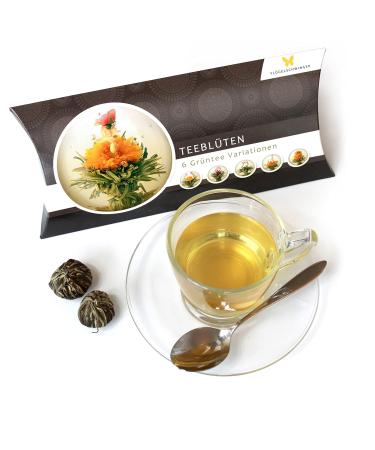 6 Tea Blower Gift Box - Blooming Green Tea Variations | Unique Gift for Birthdays Mother's Day & Christmas - Perfect for Tea Lovers - Buy Online on SooperMarket.com