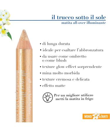 Helan Mono de Tahiti - Multipurpose Make Up Face Illuminator as Eyeshadow Pencil Glitter Eye Light Dots and Blush Stick with Vitamin E and Jojoba Oil Long Lasting Makeup Glow Effect Makeup - Buy Online on SooperMarket.com
