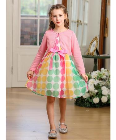 BONNY BILLY Girls Pink Knitted Cotton Cardigan Shrug - Size 3-4 Years | Kids Clothing - Buy Online on SooperMarket.com