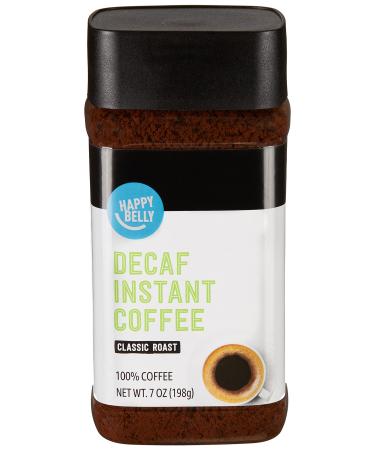 Amazon Brand - Happy Belly Classic Roast Decaf Instant Coffee, 7 Ounces