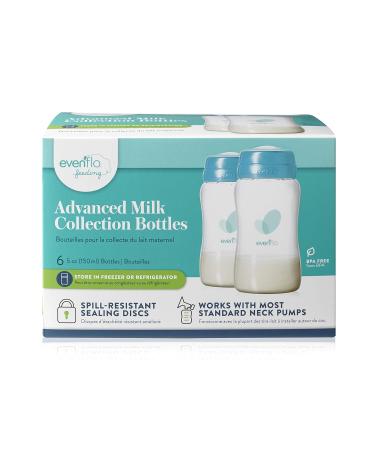 Evenflo Advanced Breast Milk Collection Bottles 5oz - 6 Pack - Buy Online on SooperMarket.com