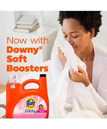 Tide Plus Downy Liquid Laundry Detergent - April Fresh Scent HE Compatible 94 Loads 132 fl oz | International Shipping Available - Buy Online on SooperMarket.com