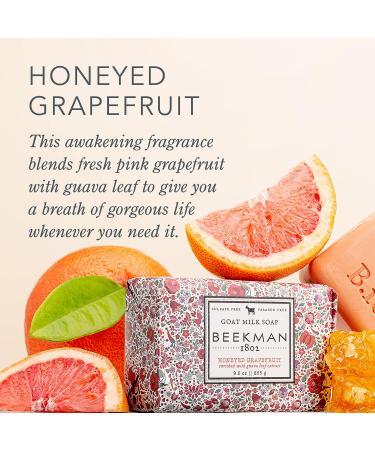 Beekman 1802 Goat Milk Soap Bar 9 oz - Honeyed Grapefruit - Nourishing, Moisturizing & Hydrating - Sensitive Skin Friendly - Cruelty Free - Buy Online on SooperMarket.com