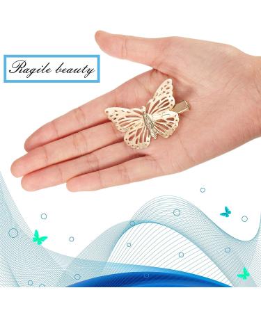 24-Piece Gold Metal Butterfly Hair Clips for Girls and Women - Stylish Hair Accessories - Buy Online on SooperMarket.com