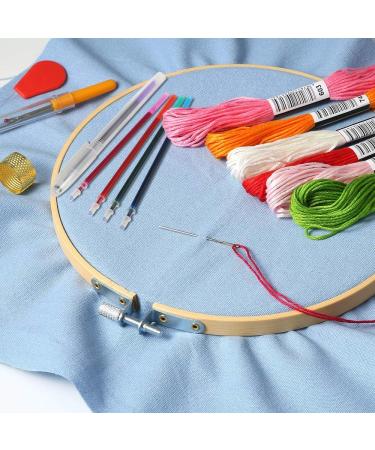 Caydo 6-Piece Embroidery Fabric Set with Water-Soluble Pens - 11.8x11.8 Inch for Projects & Decoration - Buy Online on SooperMarket.com