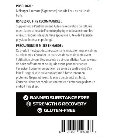 One brand Nutrition Glutamine 100% PURE Powder Vegan (500g) 1.1lb | L-Glutamine | 100 Servings - Buy Online on SooperMarket.com