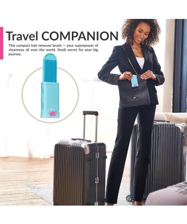 Pet Hair Remover - Double-Sided Brush for Couch Clothing Car & Carpet - Self-Cleaning Base | Effective Dog & Cat Fur Lint Remover (New Blue - Buy Online on SooperMarket.com