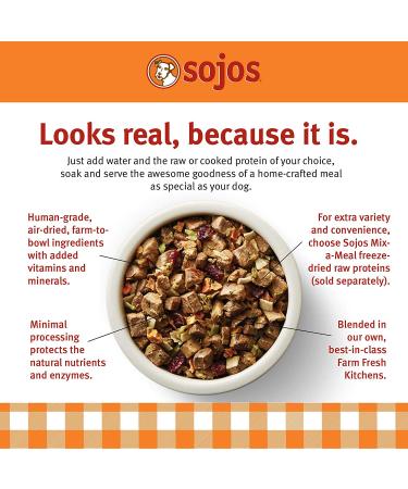 Sojos Mix-A-Meal Pre-Mix Natural Dehydrated Dog Food 8lb Grain-Free Formula (1 Pack) - Buy Online on SooperMarket.com