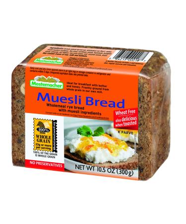 Mestemacher Bread, Muesli, 10.5 Ounce (Pack of 9)
