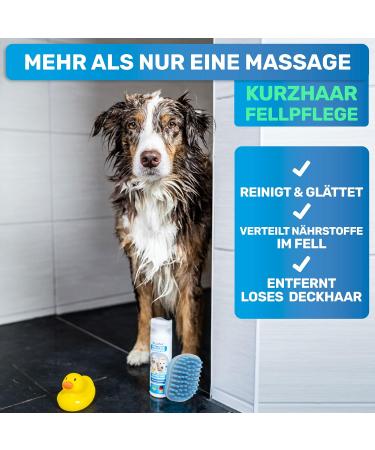 Bluepet Fellfein Bathing Brush for Short-Haired Dogs & Cats - Rubber Massage Brush for Loose Hair Dust & Dirt Removal - Ideal for Bathing & Massaging with Dog Shampoo - Buy Online on SooperMarket.com