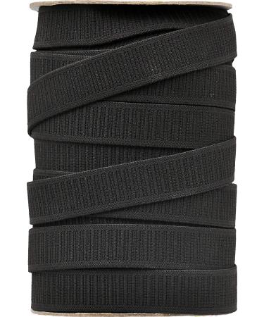 Stretchrite 1-Inch x 50-Yards Black Polyester Elastic Spool | Non-Roll Flat Woven Stretch Elastic - Buy Online on SooperMarket.com