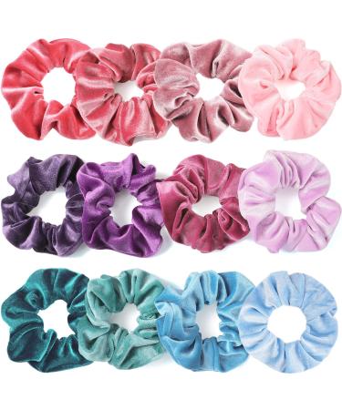 Ivary's hair tie for girls 12 pieces of hair gums for hair soft ponytail holder cute colors elastic hair bands for teenagers and women cute color.