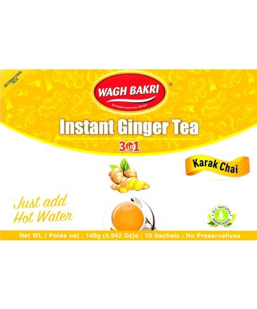 Wagh Bakri Instant Ginger Tea Karak Chai 2 Pack (140g Each) 3 in 1 Premix | Instant Spiced Tea Mix with Ginger | Just Add Hot Water - Buy Online on SooperMarket.com
