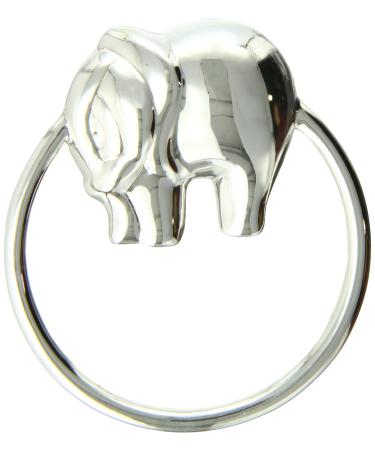 Krysaliis Sterling Silver Baby Rattle, Elephant Ring