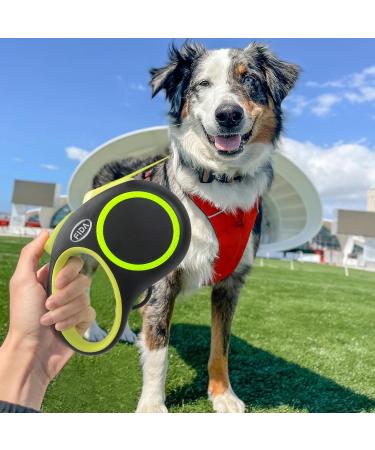 Fida Retractable Dog Lead 5m/16ft for Large Dogs up to 50KG - Green Reflective Ring, Ideal for Daily Walking - Buy Online on SooperMarket.com