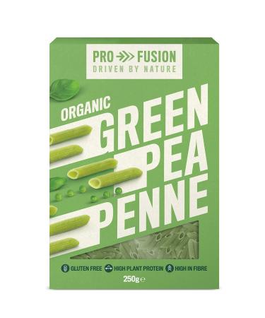 Profusion Organic Green Pea Penne Pasta - High in Plant-Based Protein & Fibre - Grain Free Gluten Free GMO Free - Suitable for Vegan & Paleo Diets 1 250 g (Pack of 1)