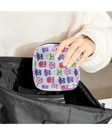 Colorful Buho Owl Pattern Sanitary Napkin Storage Bag - Multi-colored 8 - Buy Online on SooperMarket.com