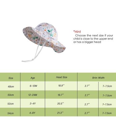 LANGZHEN Beach Sun Protection Hat for Baby Girls | Adjustable Toddler Kids Hat | Wide Brim Summer Play Hat with Chin Strap | Sika Deer Design | Ages 4-8 - Buy Online on SooperMarket.com