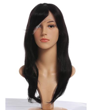 WIG ME UP DW-2198-HH-MF-1B | Human Hair Black Lace Front Long Straight Ladies Wig - International Shipping Available - Buy Online on SooperMarket.com