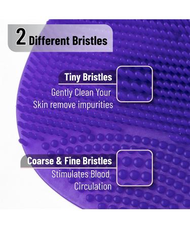 Slick Silicone Facial Cleansing Brush 4 Pack - Face Scrubber Exfoliator | Face Wash Brush for Gentle Exfoliation - Buy Online on SooperMarket.com
