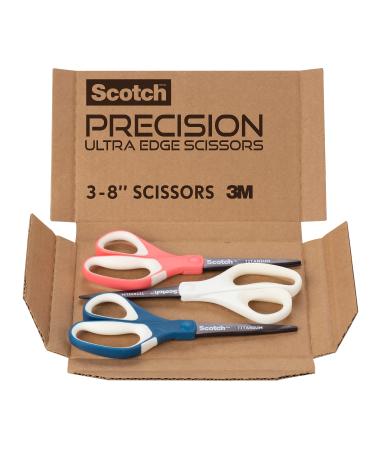 Scotch Brand Precision Ultra Edge Scissors 8 Inch 3-Pack (1458-3AMZ-ESF)