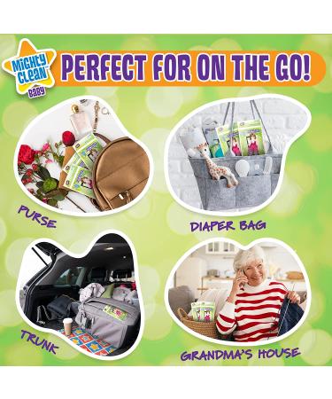 18-Pack Disposable Changing Pad Liners by Mighty Clean Baby - Waterproof, Soft, Absorbent - Portable 2 Packs for Diaper Bag - Buy Online on SooperMarket.com