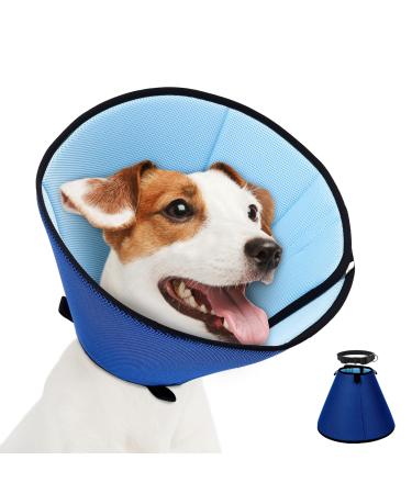 Supet breaker for dog leak protection soft protective collar tape tapes adjustable recycling neck band breathable pet Elisabethane leak protection dog after op dog blue s s neckline: 20-25.5cm blue