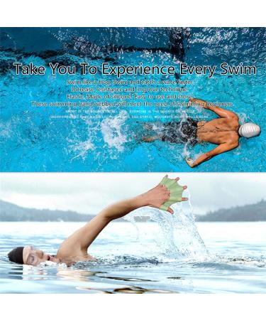 EXCEREY Silicone Swimming Gloves - 2 Pairs, Blue Large | Water Resistance, Webbed Design for Aquatic Training, Fitness Paddle Aerobics - Men Women Kids - Buy Online on SooperMarket.com