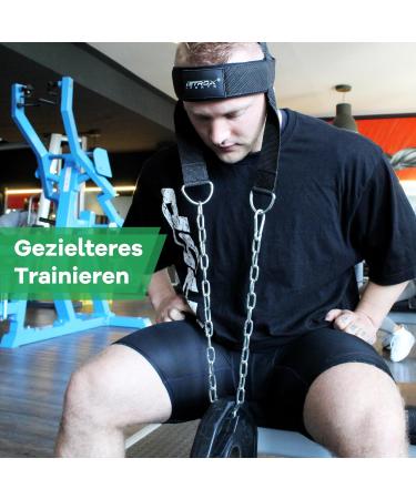 NetroxSports Neck Trainer - Strengthen Neck & Neck Area | Adjustable Harness & 80cm Steel Chain | Ideal for Bodybuilding Boxing Weightlifting & Martial Arts - Buy Online on SooperMarket.com
