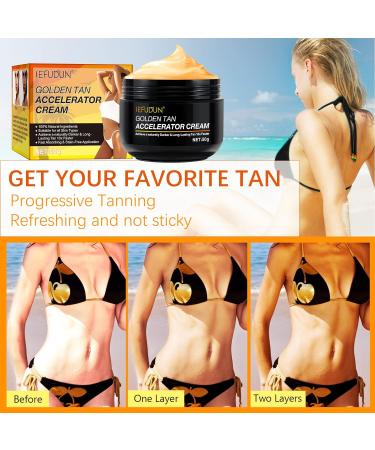 Premium Sunbed Tanning Accelerator Gel - Fast & Intensive Tan | Self Tanner Oil | 50g (Pack of 1) - Buy Online on SooperMarket.com