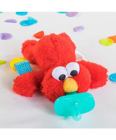 Bright Starts Sesame Street Cozy Coo Soothing Pacifier with Plush Toy - Elmo | BPA-Free | Newborn+ | Green | 4.42x2.04x4.17 Inch - Buy Online on SooperMarket.com