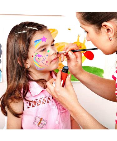 Jecery 36 Pcs Face Paint Stencils for Halloween Makeup - Reusable Templates for Mermaid, Unicorn, Leopard, Witch, Ghost, Pumpkin & Skull Tattoos (Fresh Style) - Buy Online on SooperMarket.com