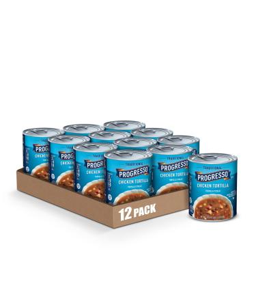 Progresso Traditional, Chicken Tortilla Soup, 18.5 oz (Pack of 12) Chicken Tortilla 18.5 Ounce (Pack of 12)