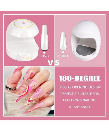 MEKK Mini UV Gel Nail Lamp 18W LCD Type-C Professional Nail Dryer - White - Buy Online on SooperMarket.com